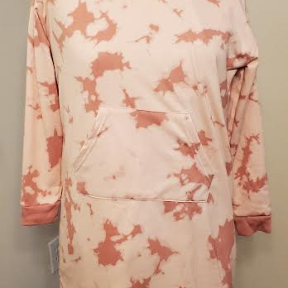 WONDER NATION WOMEN'S PINK SWEATSHIRTHOODED, HAND-WARMER POCKET SIZE X-LARGE
